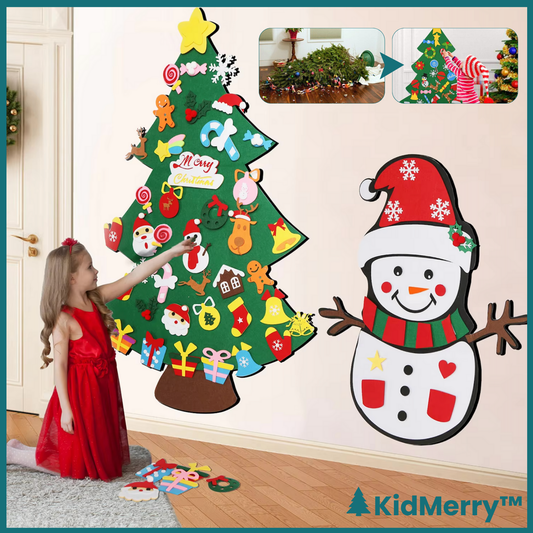 KidMerry™ Montessori Vilt Kerstboom